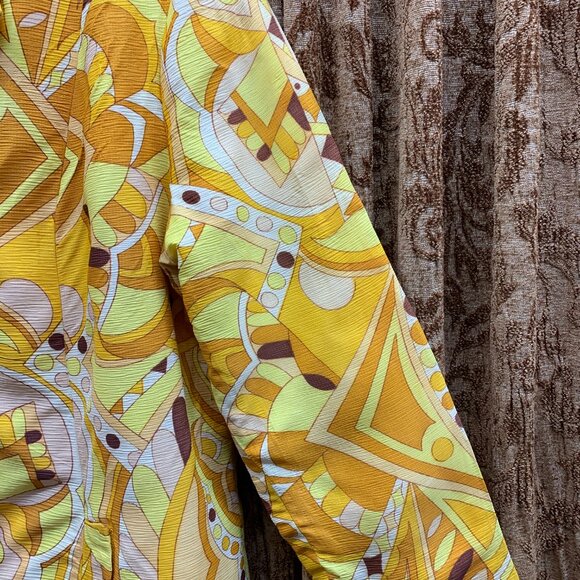 Vintage Handmade Dress and Coat Set Lined Med Groovy Psychedelic OOAK - Picture 12 of 16